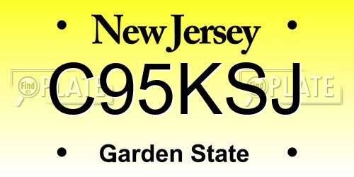 C95KSJ New Jersey License Plate