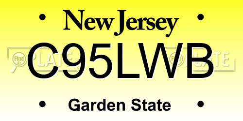 C95LWB New Jersey License Plate