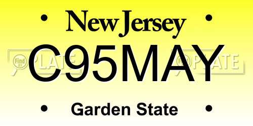 C95MAY New Jersey License Plate