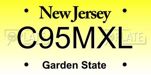 C95MXL New Jersey License Plate