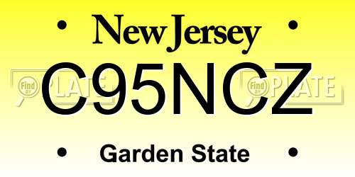 C95NCZ New Jersey License Plate