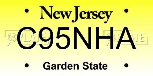 C95NHA New Jersey License Plate