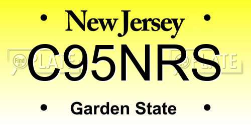 C95NRS New Jersey License Plate