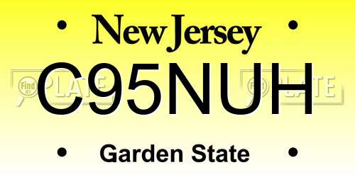 C95NUH New Jersey License Plate
