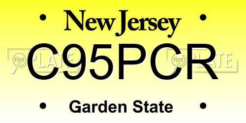C95PCR New Jersey License Plate