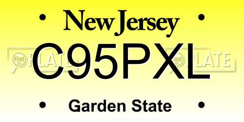 C95PXL New Jersey License Plate