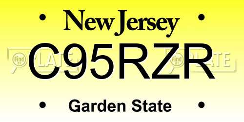 C95RZR New Jersey License Plate