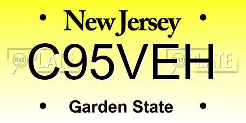 C95VEH New Jersey License Plate