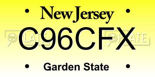 C96CFX New Jersey License Plate