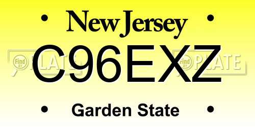 C96EXZ New Jersey License Plate