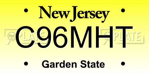 C96MHT New Jersey License Plate