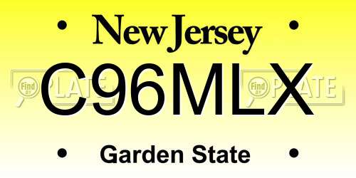C96MLX New Jersey License Plate