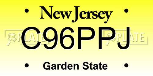 C96PPJ New Jersey License Plate