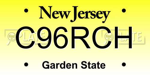 C96RCH New Jersey License Plate