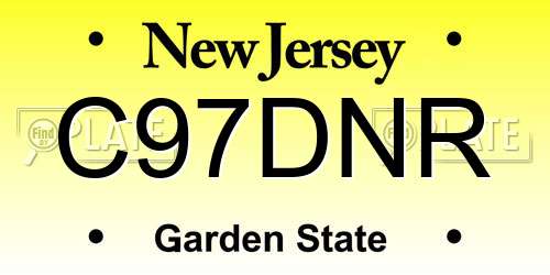 C97DNR New Jersey License Plate