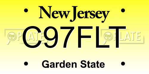 C97FLT New Jersey License Plate