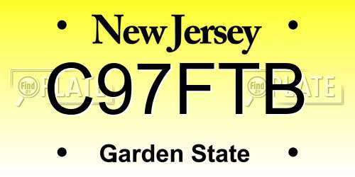 C97FTB New Jersey License Plate