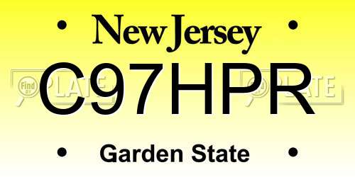 C97HPR New Jersey License Plate