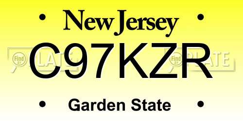 C97KZR New Jersey License Plate