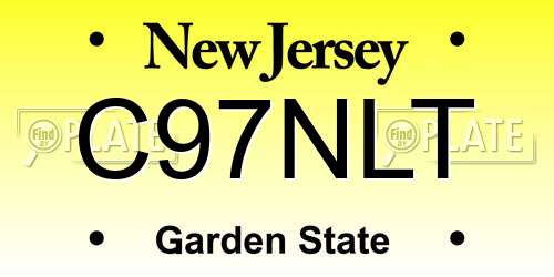 C97NLT New Jersey License Plate