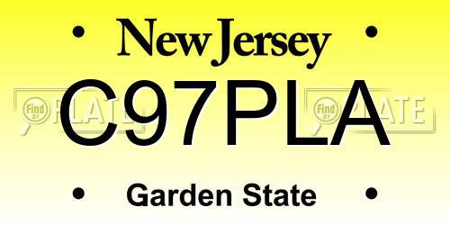 C97PLA New Jersey License Plate