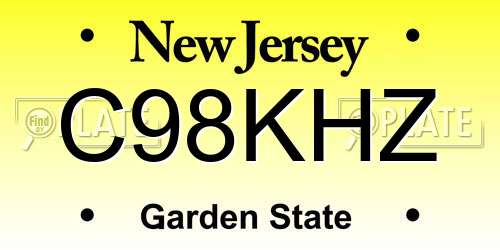 C98KHZ New Jersey License Plate