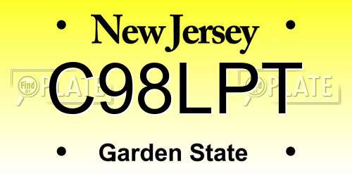C98LPT New Jersey License Plate