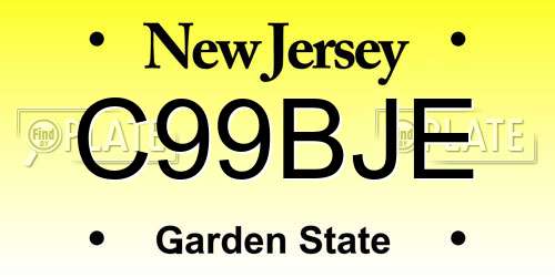 C99BJE New Jersey License Plate