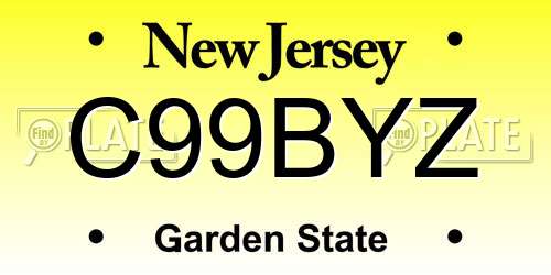 C99BYZ New Jersey License Plate