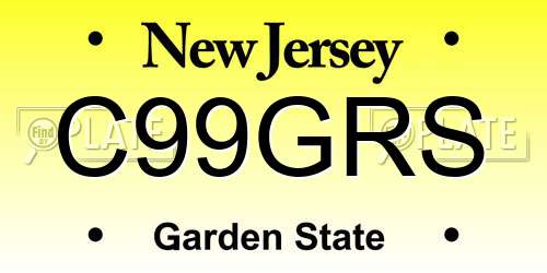 C99GRS New Jersey License Plate