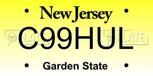 C99HUL New Jersey License Plate