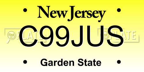 C99JUS New Jersey License Plate