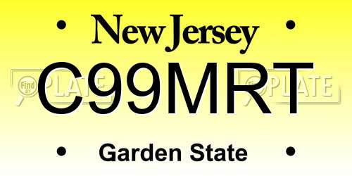 C99MRT New Jersey License Plate
