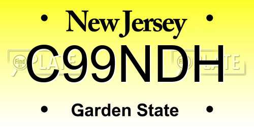C99NDH New Jersey License Plate