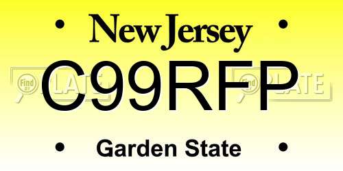 C99RFP New Jersey License Plate