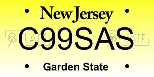 C99SAS New Jersey License Plate