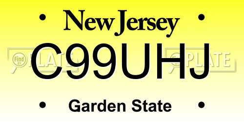 C99UHJ New Jersey License Plate