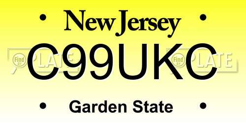 C99UKC New Jersey License Plate