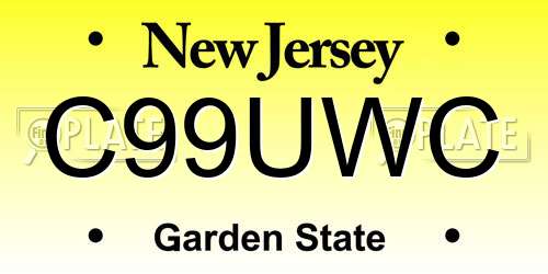C99UWC New Jersey License Plate