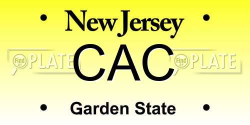 CAC New Jersey License Plate