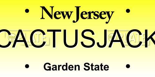 CACTUSJACK New Jersey License Plate