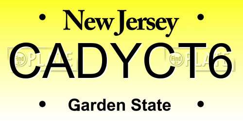 CADYCT6 New Jersey License Plate