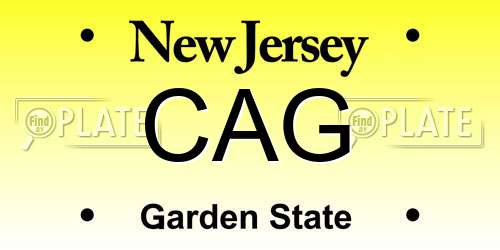 CAG New Jersey License Plate