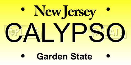 CALYPSO New Jersey License Plate