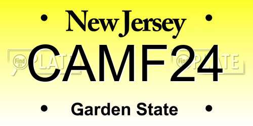 CAMF24 New Jersey License Plate