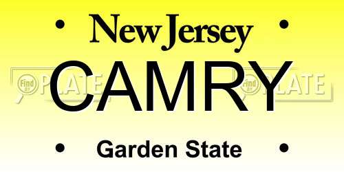 CAMRY New Jersey License Plate