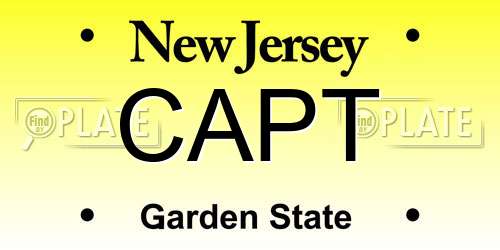 CAPT New Jersey License Plate