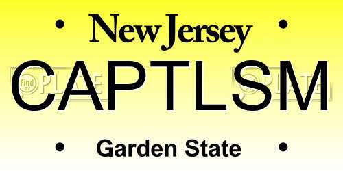 CAPTLSM New Jersey License Plate