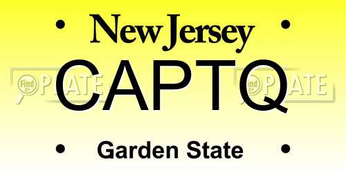 CAPTQ New Jersey License Plate