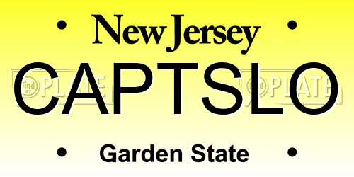 CAPTSLO New Jersey License Plate